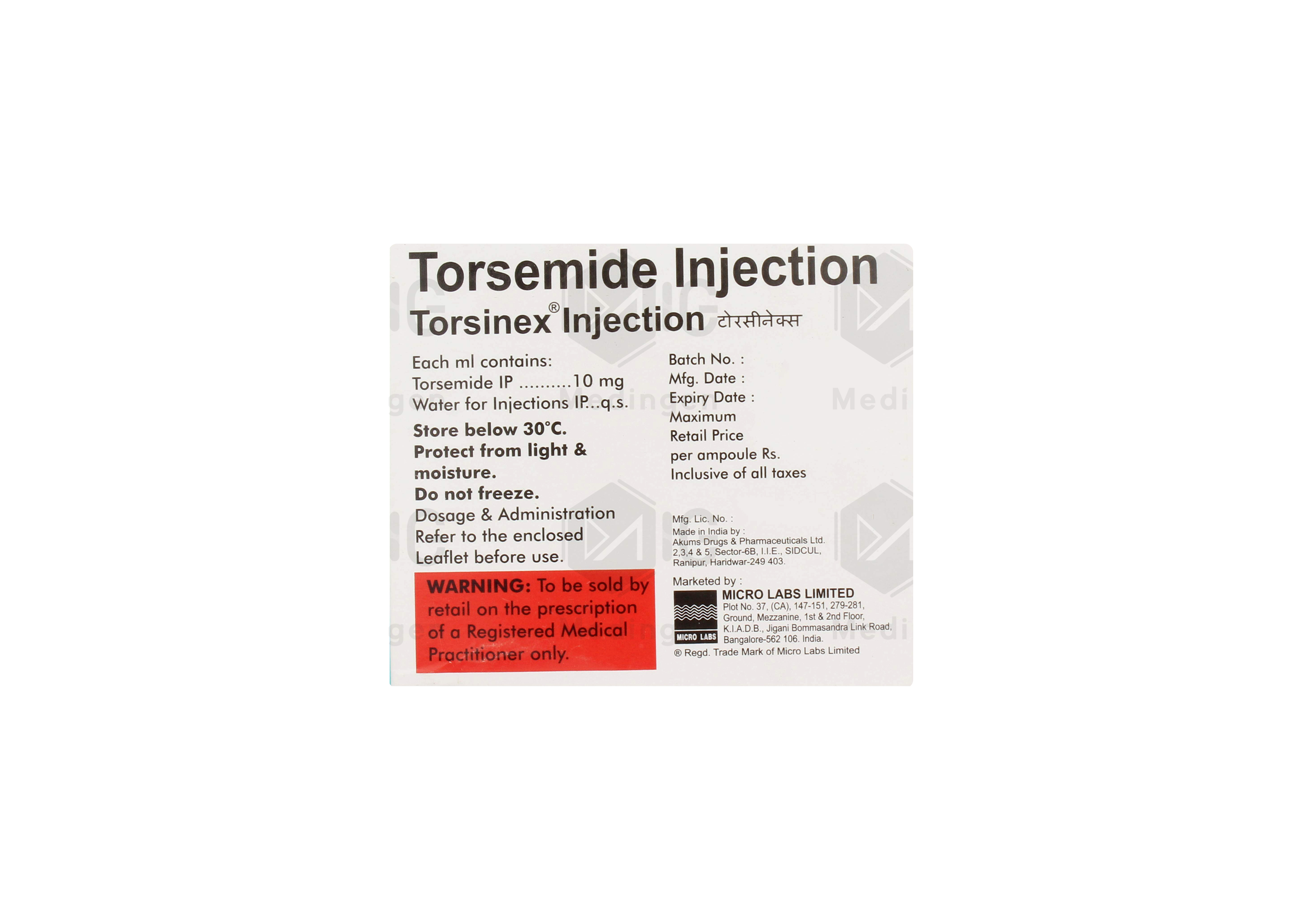 TORSINEX INJECTION